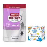 1,2kg animonda Integra Protect Adult Diabetes száraz macskatáp+6x30g Milkies snack ingyen