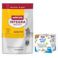 1,2kg animonda Integra Protect Adult Sensitive száraz macskatáp+6x30g Milkies snack ingyen