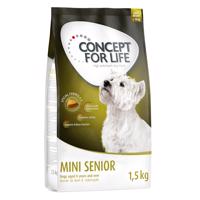 1,5kg Concept for Life Mini Senior száraz kutyatáp 15% árengedménnyel