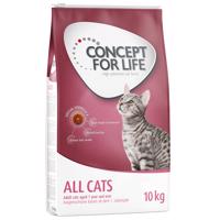 10kg Concept for Life All Cats száraz macskatáp 20% kedvezménnyel