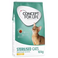 10kg Concept for Life Sterilised Cats csirke száraz macskatáp 20% kedvezménnyel