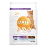 10kg IAMS for Vitality Kitten tengeri hal száraz macskatáp