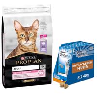 10kg PURINA PRO PLAN Adult Delicate Digestion pulyka száraz macskatáp+8x40g Dentalife snack ingyen