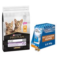 10kg PURINA PRO PLAN Kitten Healthy Start csirke száraz macskatáp+8x40g Dentalife snack ingyen