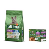 10kg Ultima Cat Sterilized Senior száraz macskatáp+8x85g Ultima Cat Sterilized nedves macskatápmix (csirke, marha, tonhal, tengeri hal) ingyen