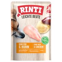 10x400g RINTI Leichte Beute nedves kutyatáp - Marha pur &  csirke