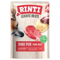 10x400g RINTI Leichte Beute nedves kutyatáp - Marha pur