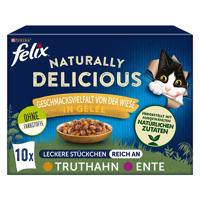 10x80g Felix Naturally Delicious szárnyasválogatás aszpikban nedves macskatáp