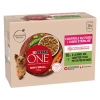 10x85 g PURINA ONE Mini Adult Weight Control pulyka nedves kutyaeledel