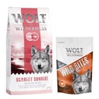 12 kg Wolf of Wilderness "Scarlet Sunrise" lazac & tonhal - gabonamentes száraz kutyatáp+180g Wolf of Wilderness Wild Bites Wide Acres - csirke kutyasnack ingyen