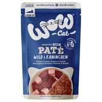 12 x 125 g WOW Cat Senior Paté vad és nyúl nedves macskaeledel