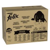 120x80g Felix Tasty Shreds vegyes válogatás szószban nedves macskatáp