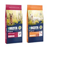 12kg Bozita Original Adult Classic+12kg Bozita Original Adult Sensitive bőr & szőrzet lazac & csirke, búzamentes száraz kutyatáp 25% árengedménnyel