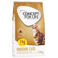 12kg Concept for Life Indoor Cats száraz macskatáp 10+2 kg ingyen