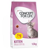 12kg Concept for Life Kitten száraz macskatáp 10+2kg ingyen