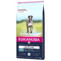 12kg Eukanuba Grain Free Adult Large Breed lazac száraz kutyatáp 10% kedvezménnyel