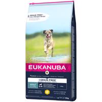 12kg Eukanuba Grain Free Adult Small / Medium Breed csirke száraz kutyatáp 10% kedvezménnyel