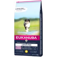 12kg Eukanuba Grain Free Puppy Large Breed csirke száraz kutyatáp 10% árengedménnyel