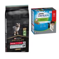 12kg PURINA PRO PLAN OptiDigest Medium Puppy száraz kutyatáp+kutyasnack ingyen