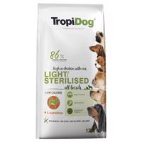 12kg Tropidog Premium Light csirke, száraz kutyatáp