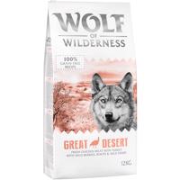 12kg Wolf of Wilderness Adult "Great Desert" pulyka - gabonamentes száraz kutyatáp