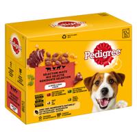 12x100g Pedigree Adult aszpikban 4 változattal nedves kutyatáp