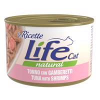 12x150g Life Cat Le Ricette tonha & garnéla nedves macskatáp