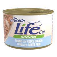 12x150g Life Cat Le Ricette tonhal & fehér hal nedves macskatáp