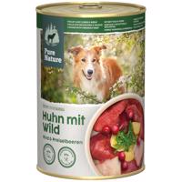 12x400g Pure Nature Adult Csirke, vad & marha nedves kutyatáp