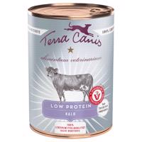 12x400g Terra Canis Alimentum Veterinarium Low Protein borjú nedves kutyatáp