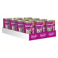 12x400g Whiskas 1+ marha szószban nedves macskatáp konzerv