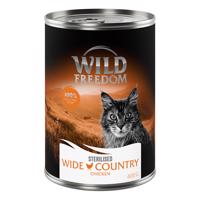 12x400g Wild Freedom Adult Sterlised Wide Country - csirke pur nedves macskatáp 10% árengedménnyel