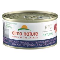 12x70g Almo Nature HFC Natural Tonhal, csirke & sonka nedves macskatáp