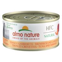 12x70g Almo Nature HFC Natural Tonhal & garnéla nedves macskatáp