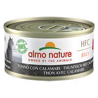 12x70g Almo Nature HFC tonhal & tintahal aszpikban nedves macskatáp