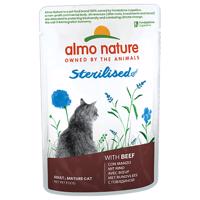 12x70g Almo Nature Holistic Sterilised marha nedves macskatáp