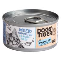 12x70g Dogs'n Tiger Cat Tonhal- és lazacfilé nedves macskatáp