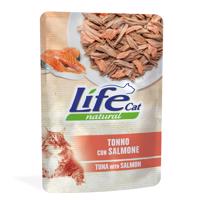 12x70g Life Cat Natural Adult Tonhal & lazac nedves macskatáp