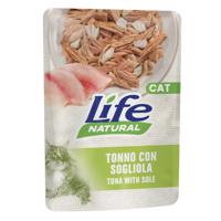 12x70g Life Cat Natural Adult Tonhal & nyelvhal nedves macskatáp