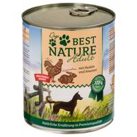 12x800g Best Nature Dog Adult Nyúl, csirke & tészta nedves kutyatáp