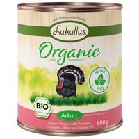 12x800g Lukullus Organic Adult pulyka & cukkini (gluténmentes nedves kutyatáp