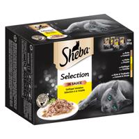 12x85 g Sheba Selection szószban szárnyasválogatás tasakos macskatáp