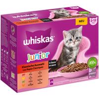 12x85 g Whiskas Junior klasszikus válogatás szószban nedves macskatáp