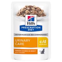 12x85g Hill's Prescription Diet c/d Multicare Urinary Care csirke macskatáp