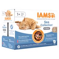 12x85g IAMS Advanced Nutrition Adult Sea Mix szószban nedves macskatáp