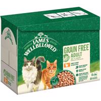 12x85g James Wellbeloved Adult Cat Grain Free pulyka nedves macskatáp