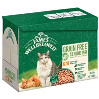 12x85g James Wellbeloved Grain Free Senior Cat Hypoallergenic pulyka nedves macskatáp