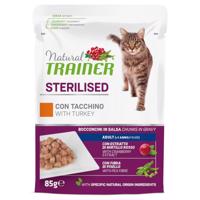 12x85g Natural Trainer Adult Sterilised macska nedvestáp - Pulyka