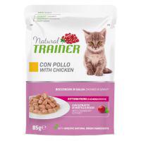 12x85g Natural Trainer Kitten & Young csirke nedves macskatáp