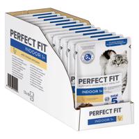 12x85g Perfect Fit Indoor 1+ csirke & borsó nedves macskatáp 15% kedvezménnyel